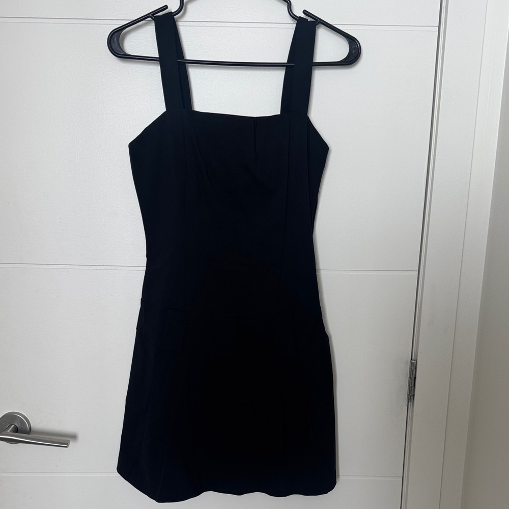Streetwear Society Black Square-Neck Mini Dress